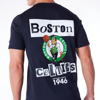 New Era NBA Boston Celtics Newspaper Graphic T-Shirt ''Navy''